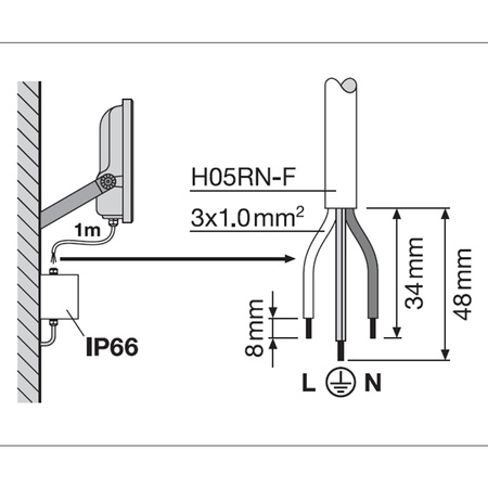 LED-Flutlicht 8W 1200lm 4000K IP66 Weiß LEDVANCE Flutlicht