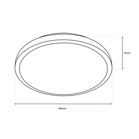 LED-Deckensegel AGA2 72W IP44 CCT Weiß Rund 50cm + LUMILED PILOT
