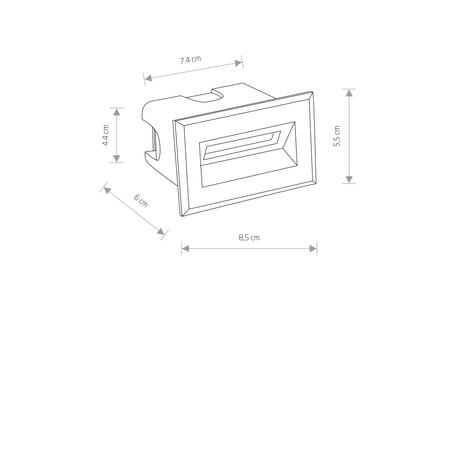 Außengartenleuchte BAY LED S 8164 3W 3000K Einbauleuchte Schwarz Nowodvorski