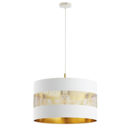 TAGO WHITE Kronleuchter Hängeleuchte Weiß-Gold Modern E27 3222 TK Lighting