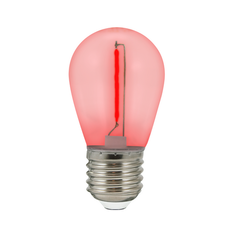 LED Lampen E27 FILAMENT 0,3W Rot für PARTY GOLDLUX Girlande (Polux) SET MIT 2 STÜCK.