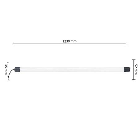 LED-Langfeldleuchte 36W 3820lm 6500K Kalt 120° Schwarz IP65 Masterled