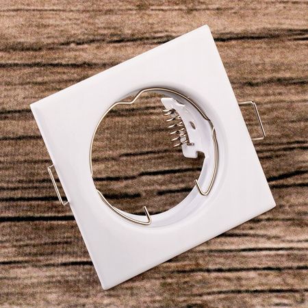 Einbaustrahler GU10, MR16 Einbauspot HALOGEN Quadrat Fest Weiß Blech PAVO LUMILED