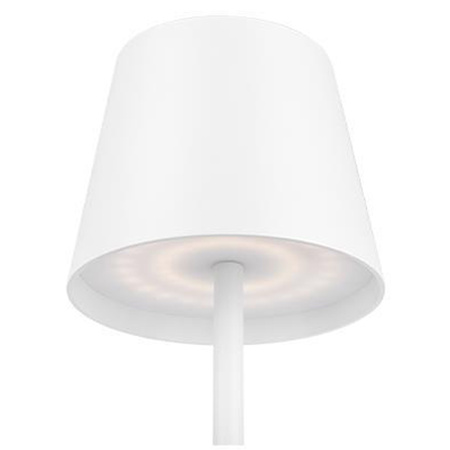 LED Tischlampe 3W 200lm 4000K neutralweiß Wiederaufladbar Schule Nachtlicht Dimmbar Ein/Aus Schalter Weiß Solio Masterled