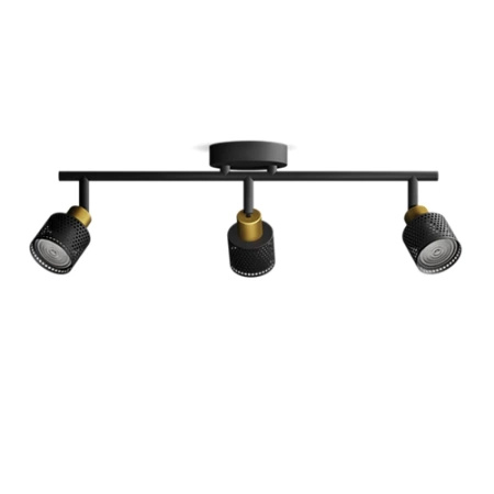 Reflektor-Deckenleuchte 3x GU10 Schwarz-Kupfer Niall Philips
