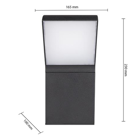 Garten-Wandleuchte LED-Außenleuchte 12W 4000K IP54