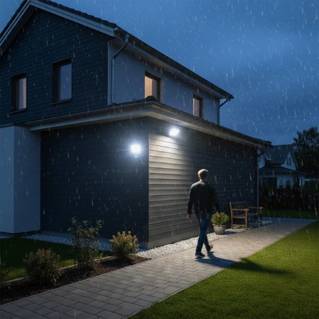 LED-Strahler Halogen-Außenstrahler 20W 6500K 1800lm IP65 mit Bewegungs- und Dämmerungssensor FLOODLIGHT LUX OSRAM