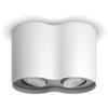 LED Spot Pillar Weiß 2x4.2W CCT PHILIPS HUE Bluetooth Zigbee Deckenleuchte + Dimmschalter