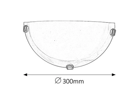 Semi-Plaf Wandleuchte LED E27 Weiß Classic Alabastro 3001 Rabalux