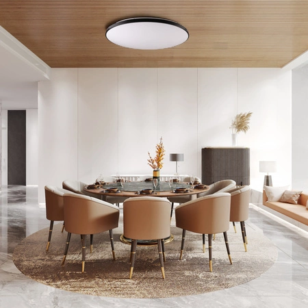 LED Plafond Deckenleuchte 80W 9200lm CCT 120° Weiß Schwarz Dimmbar Pilot Kern Sanico Goldlux