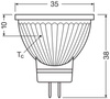 LED Leuchtmittel GU4 MR11 4,2W = 35W 345lm 2700K Warm 36° 12V OSRAM STAR