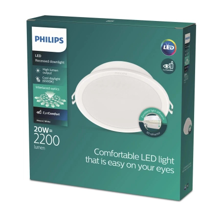 LED-Panel Einbauleuchte MESON 20W 6500K 19cm Rundes Downlight PHILIPS