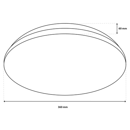 LED-Deckensegel 24W NOTUS 2 Rund IP44 38 cm LUMILED