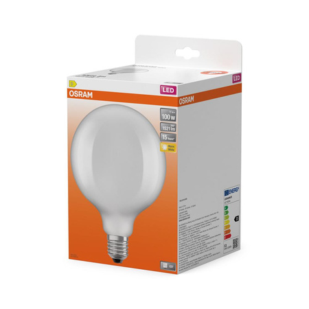LED-Lampe E27 G125 11W = 100W 1521lm 2700K Warm 300° Glühfaden OSRAM STAR