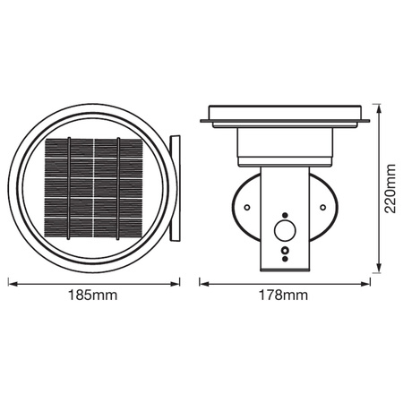 Solar-Gartenwandleuchte LED-Fassadenleuchte 6W ENDURA STYLE LEDVANCE
