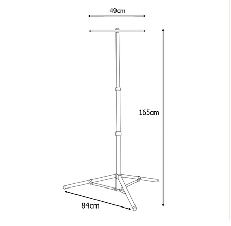 KOBI LED Fluter 2x50W 4000lm 6000K IP65 auf einem GOLDLUX Stativ (Polux)
