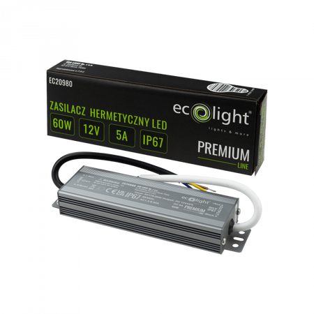 LED-Netzteil IP67 60W 12V Premium Ecolight