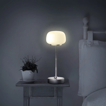 LED Dekorative Schreibtischlampe 1.8W 150lm 2700K Warm Silber Rimini Sanico Goldlux