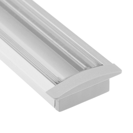 Endkappe für KM39K-S Profil Kunststoff, Grau LUMILED