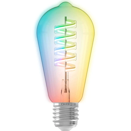 E27 ST64 Edison SMART WiFi LED Lampen 4,9 W 280 lm RGB + warmweißes TUYA-Filament CALEX