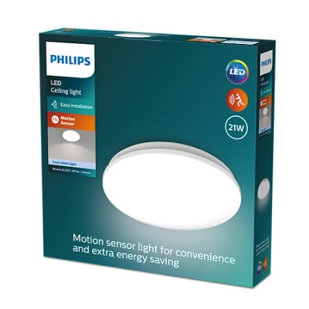 LED Plafond Deckenleuchte 21W 2900lm 4000K mit Dämmerungssensor Weiß Acuna Philips