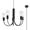 LED PICCOLO Hängeleuchte 5xE27 Kronleuchter Schwarz SOLLUX