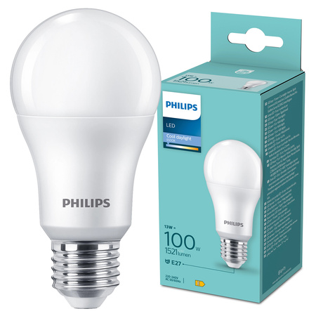 LED-Glühbirne E27 A60 13W = 100W 1521lm 6500K Kalt 180° Essential Philips