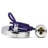 Pendelleuchte E27 Chrom Schirm mit lila Kabel VT-7338 V-TAC
