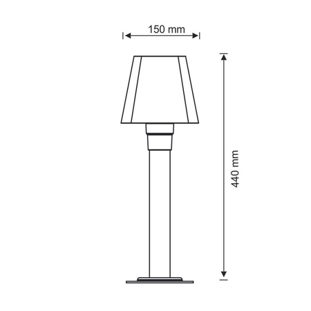Außengartenlampe stehend 44cm GIZA E27 GOLDLUX (Polux)