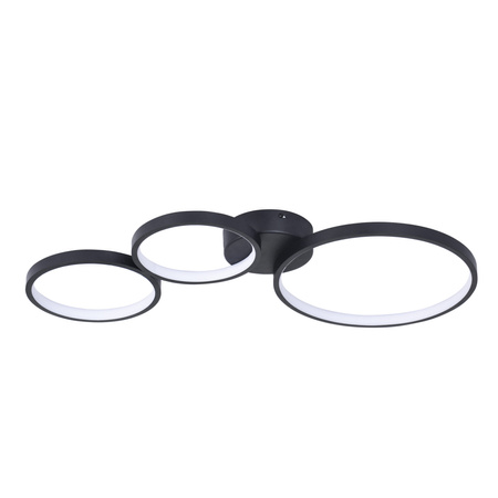 LED-Deckenleuchte 33W 5200lm 4000K Neutral Schwarz Flamenco Sanico Goldlux