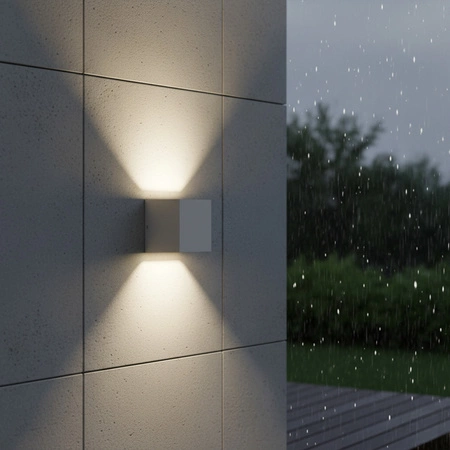 Garten-Wandleuchte mit LED 1x GU10 BOSTON GOLDLUX (Polux) ALUMINIUM Weiß