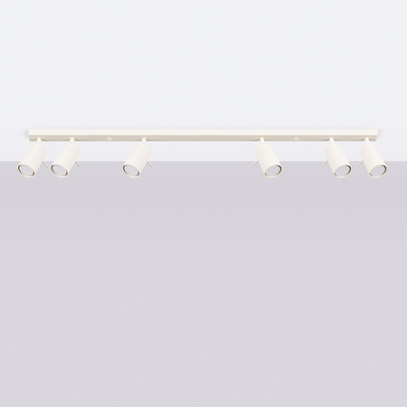 Tuba Spot Reflektor Deckenleuchte 6x GU10 Beige Ring Bittersweet Shimmer SL.1499 Sollux