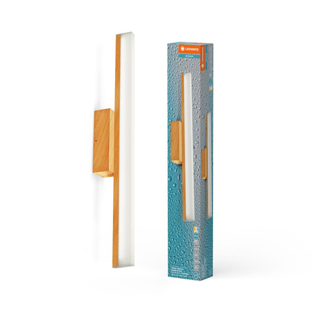 Badezimmerlampe LED Wandlampe über Spiegel Dimmbar 10W 950lm CCT Braun IP44 60cm Obris Ledvance