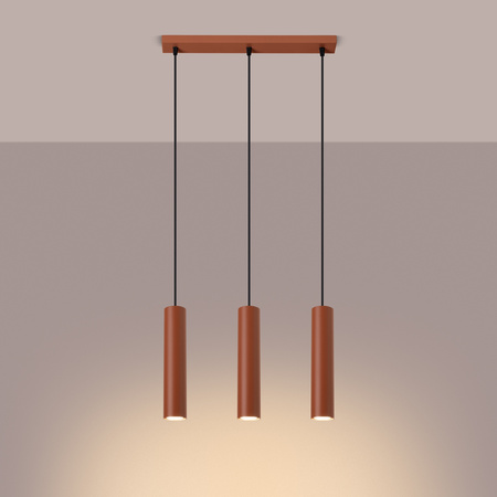 Decke Hängelampe Tuba Spot 3x GU10 Ocker Rot Lagos Ozean Grün SL.1491 Sollux