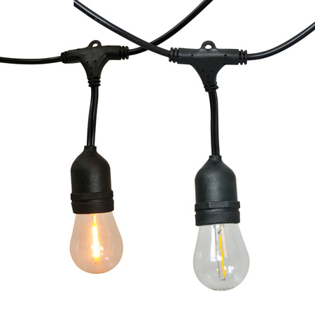 Dekorative GARTENGIRLANDE 5,6m 10xE27 Filament 6W GOLDLUX (Polux)