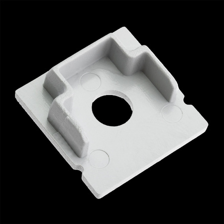 Endkappe für Aufputzprofil KM38 mit Loch Kunststoff, Grau LUMILED