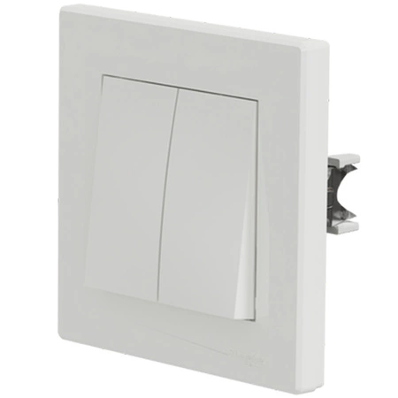 Zweipoliger Unterputz-Kerzenschalter Asfora IP20 in Weiß
