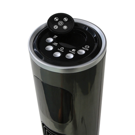 Säulenventilator Röhrenluftzirkulator Standventilator Schwarz 96,5cm 50W LED-Bedienfeld + Fernbedienung