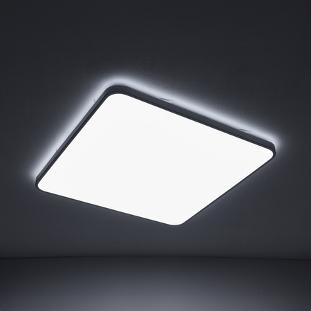 Plafond LED-Aufbau-Badezimmer-Deckenleuchte AGNES SQUARE 8133 64W 4000K IP44 Weiß Nowodvorski