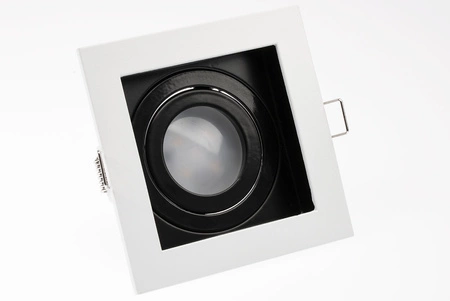 Einbaustrahler GU10, Einbauspot HALOGEN Quadrat beweglich Weiß GEMINUS LUMILED