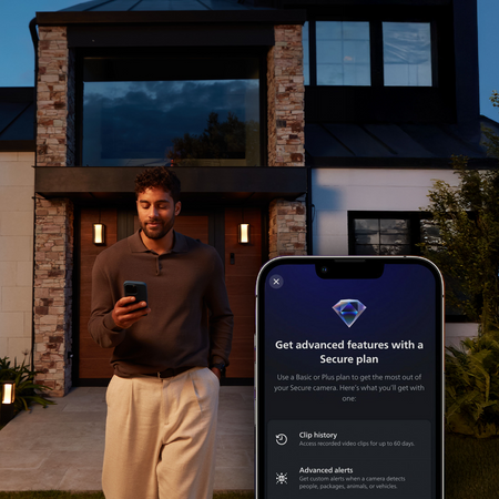 Smart Video Türklingel mit 2K QHD 1440p CMOS Kamera Schwarz SMART Zigbee WiFi Türklingel Sicher Philips HUE