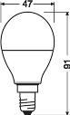 LED-Lampe E14 P45 4,5W = 25W 250lm RGBW 200° OSRAM Star + PILOT