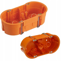 Tiefer Elektroinstallationskasten für Gipskartonplatten 2x60 mit PAWBOL-Schrauben