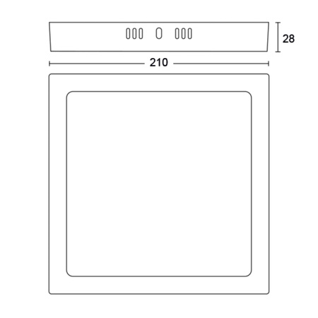 Plafond Panel LED-Oberflächen-Deckenleuchte MAGNEOS 12W 2700K 21cm Schwarz Downlight Square PHILIPS