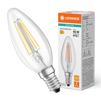 LED Lampen B35 E14 4W = 40W 470lm 2700K Warmweiß FILAMENT LEDVANCE