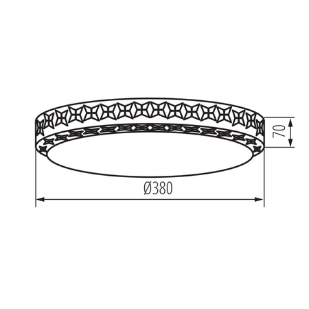 LED Plafond LUMKO Deckenleuchte 17,5W Weiß KANLUX