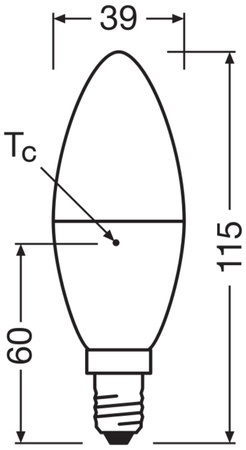 LED Lampen B39 E14 7.5W = 60W 806lm 2700K Warmweiß LEDVANCE
