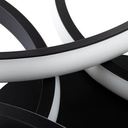 GALAXIS VIRGO 72W LED-Kronleuchter Deckenleuchte schwarz + Fernbedienung