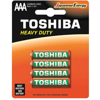 TOSHIBA HEAVY DUTY R03 AAA 1,5 V Zink-Kohle-Batterien Blister mit 4 Stück