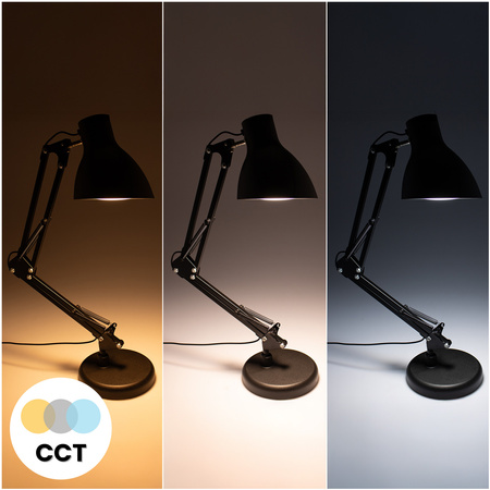 Schreibtischlampe 7W, Tischlampe CCT Dimmbar Schwarz MARTI LUMILED